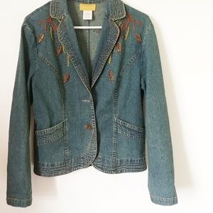 Seandara jean jacket with embroidery XL